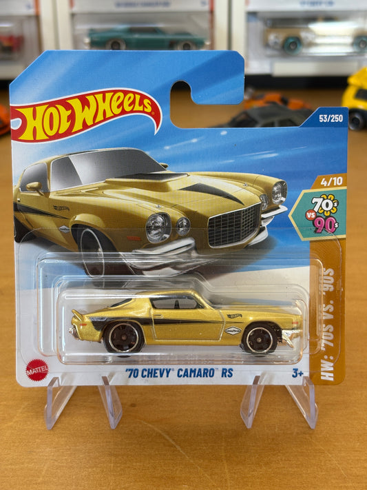 Hot Wheels Mainline / '70 Camaro RS / 2015 HW '70s vs. '90s 4/10 Short Card