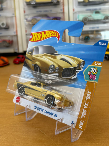 Hot Wheels Mainline / '70 Camaro RS / 2015 HW '70s vs. '90s 4/10 Short Card