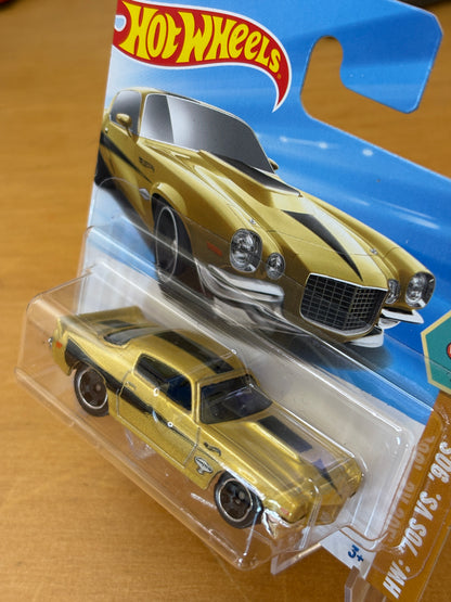 Hot Wheels Mainline / '70 Camaro RS / 2015 HW '70s vs. '90s 4/10 Short Card