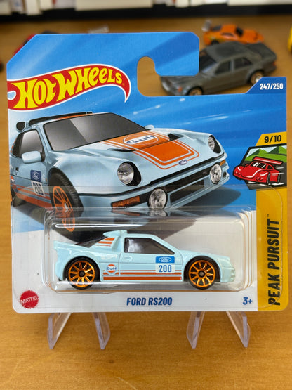 Hot Wheels Mainline / Ford RS200/ 2025 Peak Pursuit 9/10 Short Card