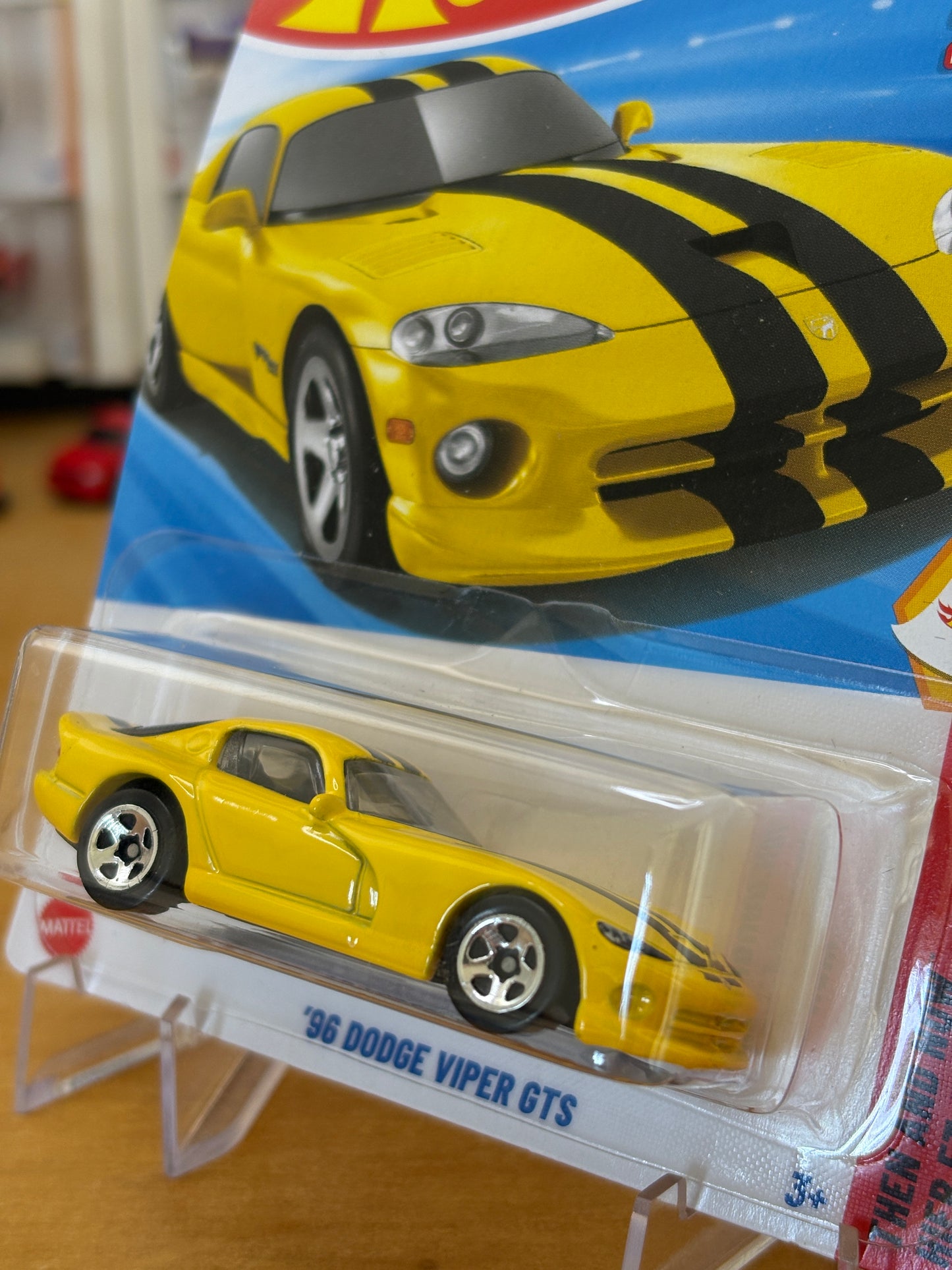 Hot Wheels Mainline / '96 Dodge Viper GTS / 2025 Then and Now 4/10 YELLOW