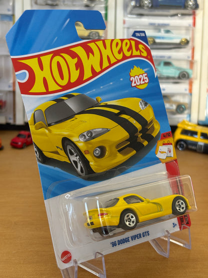 Hot Wheels Mainline / '96 Dodge Viper GTS / 2025 Then and Now 4/10 YELLOW