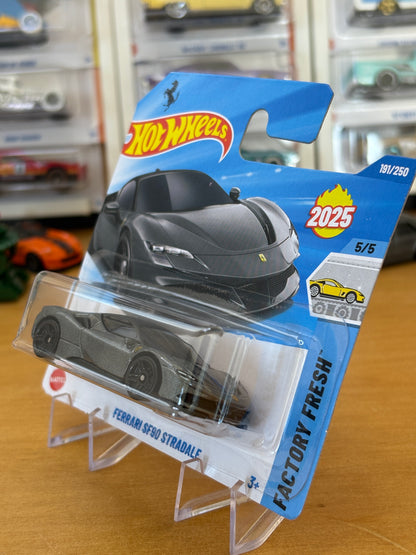 Hot Wheels Mainline / Ferrari SF90 Stredale / 2025 HW: Factory Fresh 5/5 GREY Short Card
