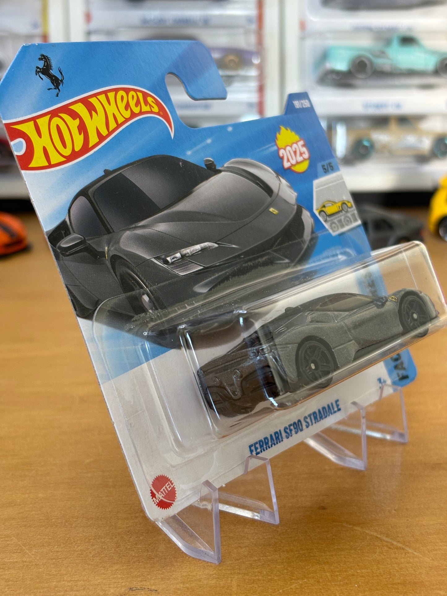 Hot Wheels Mainline / Ferrari SF90 Stredale / 2025 HW: Factory Fresh 5/5 GREY Short Card